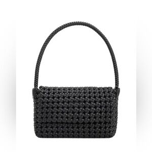 Shiraleah Monroe Woven Shoulder Bag, black